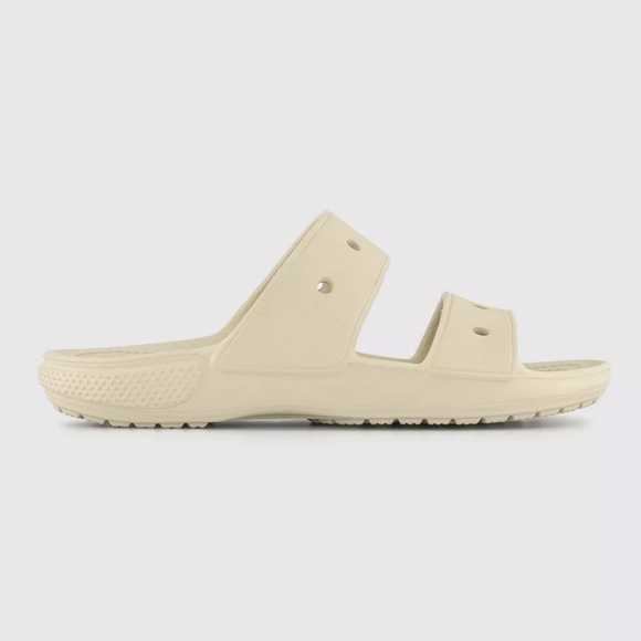 NWT Crocs Classic Sandal V2 - Two-Strap Slide Sandals - M11 - Bone (Cream) - Picture 1 of 8